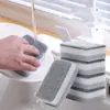 Esponja Limpiadora de Cocina Doble Cara Bloque Esponja para Lavar Platos Bloque Esponja Cepillo Olla Artefacto para Lavar Platos Casero Espesado Trapo Raspador