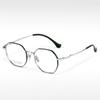 Óculos de Titânio Puro Pt08106 Estilo Celebridade da Internet Moda Retrô Versátil Simples Armação Óptica Poligonal Pode Ser Equipado com Lentes para Miopia