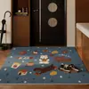 Felpudo Retro Estilo Americano para Entrada, Diseño Nuevo de Dibujos Animados, Felpudo de Bucle de Seda para Entrada del Hogar, Antideslizante, Felpudo Personalizable
