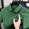 Polo de Piqué de Algodón de Manga Corta para Hombre Popular para Exportación Transfronteriza Verano Casual para Hombre con Solapa Bordada Camiseta Holgada