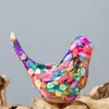 Runyang Joyería Ornamento de Pájaro de Cristal Natural Grava Epoxi Estatua de Animal Artesanía de Cristal Regalo de Inauguración de Casa