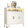 Gabinete de Zapatos de Acero para Uso Doméstico, Gabinete de Almacenamiento Integrado Multicapa para Puerta de Entrada, Gabinete de Almacenamiento de Gran Capacidad para Vestíbulo, Zapatero a Prueba de Polvo