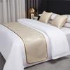 Toalha de Pé de Cama Jacquard de Alta Precisão para Hotel Bandeira de Cama Simples Moderna para Hotel Cobertura Decorativa de Cama para Pousada