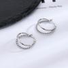 Pendientes retro para mujer, estilo Hong Kong, elegantes y modernos, pendientes de celebridades de Internet, sencillos y personalizados, pendientes de círculo grande de doble capa.