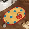 Alfombra de suelo absorbente para baño con estampado de frutos rojos, alfombrilla simple y versátil para inodoro y baño, alfombrilla antideslizante y resistente a la suciedad para el hogar