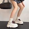 Zapatos Deportivos Versátiles de Suela Gruesa para Mujer Otoño e Invierno 2025 Nuevos Zapatos Casuales Blancos con Cordones para Aumentar la Altura Estilo Coreano Zapatos de Plataforma de Moda