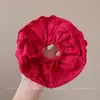 Scrunchie Dulce con Lazo para Mujer, Estilo Coreano, Goma para el Cabello Roja de Alta Estética, Accesorio Versátil para el Cabello de Uso Diario