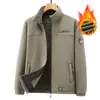 Exportar Noruega resistente ao frio quente acolchoado polar fleece inverno plus size masculino com forro de fleece gola alta jaqueta casaco de fleece