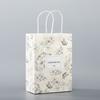 Bolsa de papel kraft blanco de cartón para hornear, café, leche, té, bebidas, para llevar, embalaje, bolsa de papel de regalo para catering.