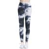 Pantalones deportivos europeos y americanos para mujer, de cintura alta, con realce de cadera, para yoga, fitness, de talla grande, con efecto burbuja y teñido anudado.