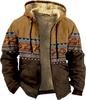Estilo Étnico Engrosado con Forro Polar Transfronterizo Temporada Doble Capa Interior Terciopelo Grueso Acolchado de Algodón Chaqueta con Cremallera Bolsillo con Cremallera Chaqueta Acolchada de Algodón Cálida