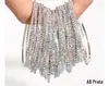 Pulseira Elástica de Diamantes Transfronteiriça Fileira Única Colorida Diamante de Água Pulseira Feminina Pulseira Feminina Corrente de Garra Pulseira de Diamantes Completa Criativa Personalizada