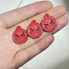 Colgante de cinco vías con diseño de dios de la riqueza, pintado con arena roja cinabrio, tarjeta de bajo contenido de cinabrio, accesorios de bricolaje, collar de cuerda tejida a mano
