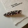 Estilo Coreano Novo Clipe de Cabelo de Acetato com Estampa de Leopardo para Café, Clipe para Franja, Clipe Lateral para Cabelos Rebeldes, Clipe Lateral Versátil de Temperamento, Grampo de Cabelo, Acessórios de Cabelo