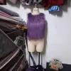Para Comercio Exterior Transfronterizo Europeo y Americano Ropa de Mujer Aliexpress Más Vendido Moda de Verano Conjunto de Dos Piezas de Terciopelo Morado con Borlas