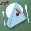 Servilleta Poliéster Algodón Paño para la Boca Actividades de Boda Decoración de Mesa Navidad Color Sólido Flor Plegable Paño para Limpiar Vasos Transfronterizo Especial