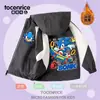 Chaqueta Cortavientos a Cuadros para Niños con Diseño de Personaje Soundwave, para Otoño e Invierno, Forro Polar, Engrosada, Cortavientos y Resistente al Frío