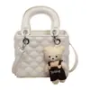 Bolsa de Mão Bordada com Linha Yuezileng para Mulheres, Nova Moda 2026 Bolsa de Ombro Único Transversal, Bolsa Feminina Texturizada Lady Dior