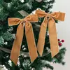 Nuevo Lazo de Cinta de Terciopelo Navideño Transfronterizo, Adorno de Lazo para Corona, Adorno Colgante para Arreglo Festivo, Lazo Navideño