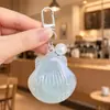 Llavero de concha de acrílico cristalino colorido transfronterizo para océano, accesorio de bolso de moda, llavero para coche, pequeño colgante