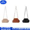 Bolsa Plissada Rpet Estilo Japonês com Clipe, Bolsa Transversal Rpet Tendência Nacional, Bolsa Dumpling Pu Transfronteiriça, Fábrica Personalizada