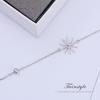 S Pulsera de Girasol de Cobre Chapado en Plata con Zirconia Estrella Qiao Mei Mismo Estilo Femenino Simple Japonés y Coreano Copo de Nieve Joyería de Descendientes