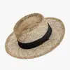 Sombrero de paja de agua estilo francés de lujo, sombrero de paja estilo old money para mujer, sombrero de playa de verano para el mar, sombrero de fieltro hueco de alta gama