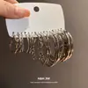 Set de Aretes Redondos Trenzados Geométricos de Aguja de Plata Simple de Moda Pendientes Estilo Europeo y Americano Pendientes Ligeros de Lujo de Gama Alta para Mujeres