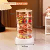 Caja de Almacenamiento de Accesorios para el Cabello de Niña Giratoria Pasador para el Cabello de Bebé Adorno para la Cabeza Clip Acabado Cuerda para el Cabello de Niña Banda Elástica Caja de Joyería de Tendón