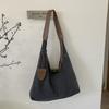 Nova Bolsa Jeans Feminina Grande Capacidade Estilo Preguiçoso Bolsa de Ombro de Mão Estudante Universitário Alta Qualidade para Ir ao Trabalho Bolsa de Axila