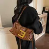 2026 Nueva Hebilla de Cinturón Estilo Transfronterizo, Bolso de Hombro Plegable para Mujer, Bolso de Hombro Plegable, Bolso de Hombro de Motociclista de Moda, Bolso Cruzado Genial