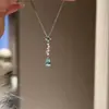 Collar de acero y titanio con letra H para mujer, elegante, combinable con todo, cadena para clavícula, accesorios para celebridades cibernéticas.