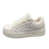 Zapatos Blancos para Mujer Primavera y Otoño 2025 Nuevos Populares Versátiles Estudiantiles Casuales Deportivos Zapatos de Plataforma para Aumentar la Altura