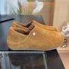 Sapatos Birkenstock Batata Pequena Preguiçosa de Uso Dupla Tudo Incluído, Forrados com Lã Grossa para o Inverno, Novo 2025 Retro Sola Macia Superfície Macia Sapatos de Algodão