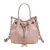 Bolsa Pequena para Mulheres 2025 Verão Novo Estilo Elegante e Estilosa Bolsa Transversal com Corrente Bolsa de Mão Estilo Balde Mini Bolsa Balde
