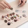 Colgante de Resina Color Chocolate Donut Helado Pastel Café Pulsera DIY Llavero Accesorios