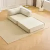 Sofá para Sala de Estar, Tela, Estilo Sencillo, Adecuado para Apartamentos Pequeños, Casas de Alquiler, Individual o Doble, Sofá Reclinable, Sofá Cama Plegable de Doble Propósito para Ensamblar