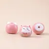 Gato de la Suerte de Cerámica de Colores con Cuentas DIY Hecho a Mano Lindo Accesorios de Gato de Cerámica Agujero Vertical Pulsera Cuentas Sueltas Materiales Colgante