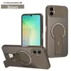 Adecuado para Samsung A57 A27 A17 Funda Magnética para Teléfono Samsung A07 A56 M36 Cubierta con Soporte Magnético de Fibra de Carbono