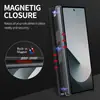 Adequado para Capa de Celular Samsung Zfold8Ultra, Proteção Magnética do Eixo Central, Anti-Queda, Capa Protetora de Couro Liso para iPhone Duo
