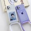 Funda tarjetero anticaídas de cuatro esquinas adecuada para iPhone 14, Apple 17/15/16, con cordón cruzado y ranura para tarjetas, funda protectora