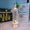 Luz de Vela Digital LED con Patrón de Rosa Decoración de Boda Decoración de Regalo de Cumpleaños Lámpara de Mesa Artificial Luz Nocturna Brillante