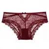 Ropa Interior Suave Cómoda de Lujo Transfronteriza Sexy Encaje Bragas Eróticas para Mujer Huecas con Lazo Transpirables