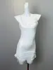 Nuevo producto de Dongdaemun, Corea del Sur: Picante y seductor con un toque de alta gama~ Impresionante minivestido bodycon de encaje sexy con volantes
