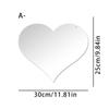 Moda Nueva Transfronteriza Elegante Nube Plateada Corazón Mariposa Dormitorio Baño Decoración Pared Pegatina de Espejo de 2 mm