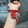 Design original roxo montanha fantasma gastar dinheiro corda de mão Seiko corda de algodão tecida à mão texto brincadeira joias da moda contas corda de mão