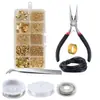 Paquete de materiales para accesorios de joyería DIY, Amazon, explosivo, anillo único, gancho para la oreja, cierre de langosta, pulsera, collar, producción