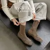 Botines de Tobillo Planos con Borlas de Gamuza, Cremallera Lateral, Punta Delgada, Tallas Grandes 32-42, Botas de Mujer con Caña de Cuero y Lana, Otoño 2026