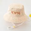Sombrero infantil de verano a prueba de sol sombrero de pescador primavera y otoño doble cara niños y niñas sombrero de cubo lindo que combina con todo sombrero para el sol sombrero para el sol
