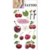 Pegatinas de Tatuaje de Cereza de Dibujos Animados Impermeables Femeninas de Larga Duración Estilo Ins Artificial Pegatinas de Tatuaje de Gama Alta Personalización